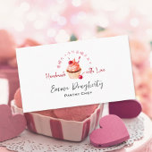 Gebak Chef Cherry Red Cupcake Waterverf Elegant Visitekaartje