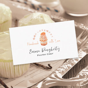 Gebak Chef Cupcake Sinaasappel Fruit Home Bakkerij Visitekaartje