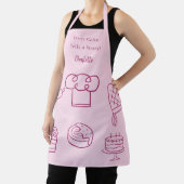 Gebak chef roze script slogan keukengerei schort (Insitu)