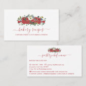 Gebak Chef Zelfgemaakte Bakkerij Bourgogne Bloemen Visitekaartje (Voorkant / Achterkant)