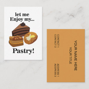 Gebak Dessert Bakkerij Pastry Chef Visitekaartje