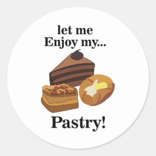 Gebak Dessert Pastries Baker Ronde Sticker