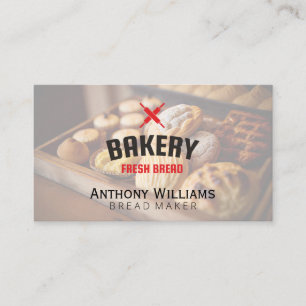 Gebak en brood assortiment bakker visitekaartje