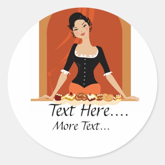 Gebak Lady Sticker (Voorkant)