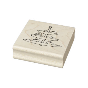Gebak Schotel met Bakkerij Rubber Stamp Rubberstempel
