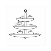 Gebak Schotel met Bakkerij Rubber Stamp Rubberstempel (Afrduk)