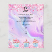 Gebak winkel bakkerij holografische cupcakes logo  (Voorkant)