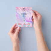 Gebak winkel bakkerij holografische roze cupcakes flyer (Hand)