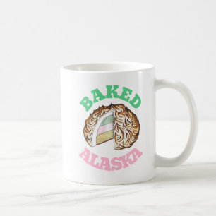 Gebakken Bombe Alaska Ice Cream Cake Dessert Voeds Koffiemok