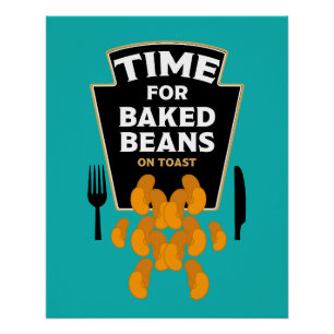 Gebakken bonen op toast perfect poster