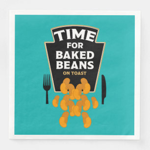 Gebakken Bonen Op Toast Servet