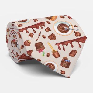 gebakken chocoladepatroon zoet stropdas