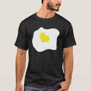 Gebakken Ei Hart Ei Woordspeling Vegan Ontbijt T-shirt