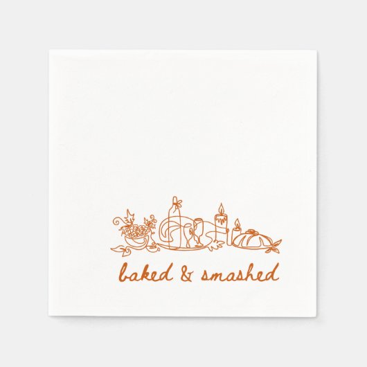 Gebakken en gebroken Thanksgiving Servet (Voorkant)