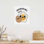 Gebakken en vooroordelen Funny Egg Pun Poster (Keuken)