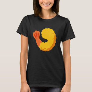 Gebakken garnalen Tempura garnaal kostuum T-shirt