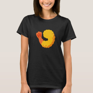 Gebakken garnalen Tempura garnaal kostuum T-shirt