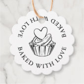 Gebakken Goederen met liefde Minimale cupcake Busi Bedankjes Labels (Voorkant)