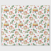 Gebakken kerstartikelen cadeaupapier (Vlak)