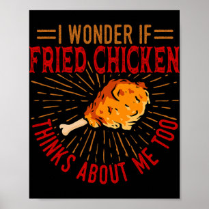 Gebakken Kip Eten Liefhebber Restaurant Chef Keuke Poster