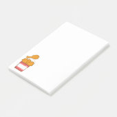Gebakken kip met emmer post-it® notes (Schuin)