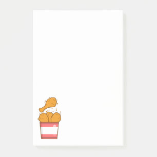 Gebakken kip met emmer post-it® notes