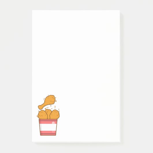 Gebakken kip met emmer post-it® notes (Voorkant)