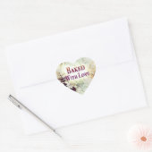 Gebakken Met Liefde hart stickers (naturals) (Envelop)