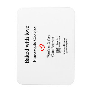 Gebakken met liefde huiskoekjes toevoegen QR gemaa Magneet