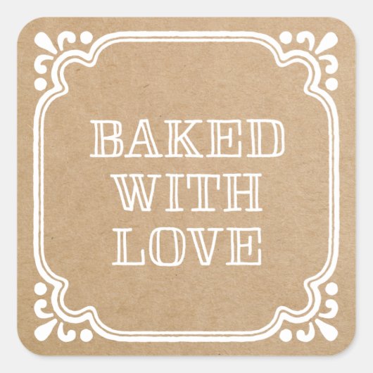 Gebakken met liefde | Vakantiebakkerswaren Sticker (Voorkant)