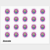Gebakken met Liefde Whimsical Cupcake Gepersonalis Ronde Sticker (Vel)