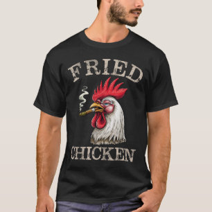 Gebakken Roken Chicken Graphic Weed Mannen Vrouwen T-shirt