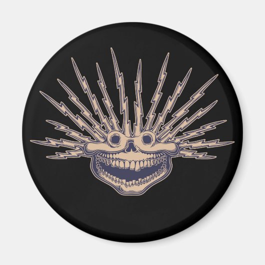 Gebakken schedel magneet (Voorkant)