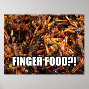 Gebakken sprinkhaan (Takkataen Thot) Aziatisch ete Poster
