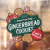 Gebakken verse dagelijkse peperkoek Kerstmis Raamsticker (Vel 2)