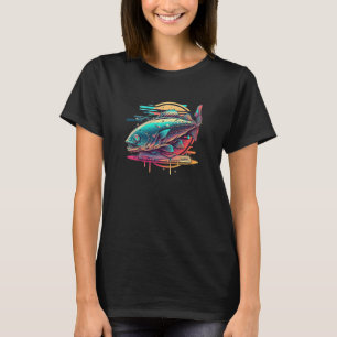 Gebakken vis Synthwave 80s Retrowave Esthetisch 1 T-shirt