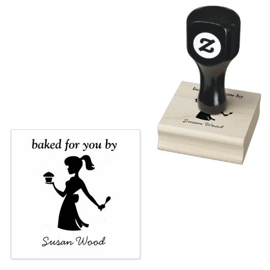 Gebakken voor u aangepaste naam Rubber stempels (Gestempeld)