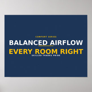 Gebalanceerde luchtstroom elke kamer goed — Vakkun Poster