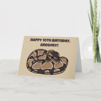 Geballde Python Slang, Bruin en Lichtbruin Persoon