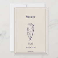 Gebarenkaart voor bloemkool van mei-Muguet