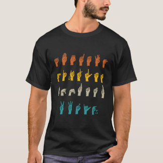 Gebarentaal alfabet doof en doofstom cadeau t-shirt