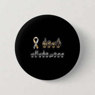 Gebarentaal-Amerikaanse Gebarentaal Doofbewustzijn Ronde Button 5,7 Cm