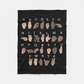Gebarentaal ASL Handgebaar Doof Bewustzijn Fleece Deken (Voorkant)