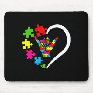 Gebarentaal ASL Liefde Autisme Awareness Day versc Muismat
