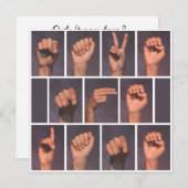 Gebarentaal Bewaar de Datum Kaart (Voorkant / Achterkant)