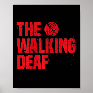 Gebarentaal Coach Doof Bewustzijn Gift Zwart Poster