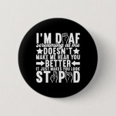 Gebarentaal Doof bewustzijn 11 Ronde Button 5,7 Cm (Voorkant)