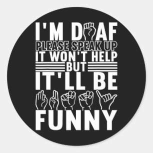 Gebarentaal Doof bewustzijn 13 Ronde Sticker