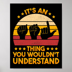 Gebarentaal Doof bewustzijn en ASL 1 Poster