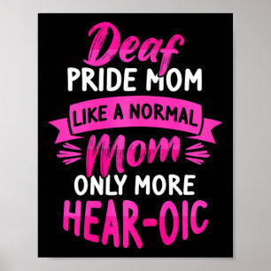 Gebarentaal Dove Awareness ASL en Deaf Pride Mo Poster